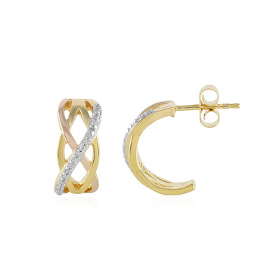 Boucles d'oreilles en argent et Diamant I3 (J)