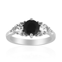 Bague en argent et Saphir noir