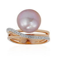 Bague en or et Perle Ming rose royal (TPC)