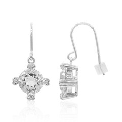 Boucles d'oreilles en argent et Topaze blanche