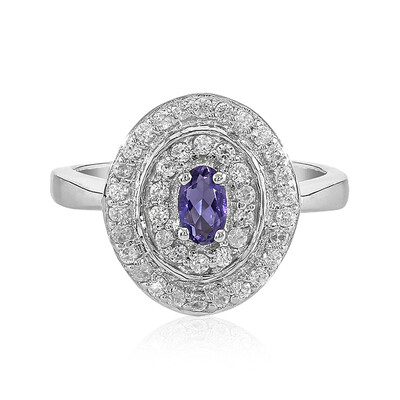 Bague en argent et Iolite de Ceylan