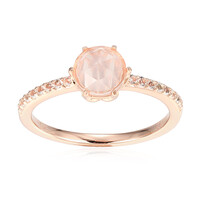 Bague en argent et Quartz rose