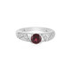 Bague en argent et Grenat Rhodolite framboise