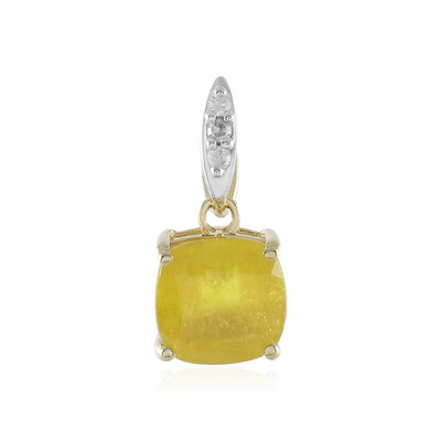 Pendentif en or et Saphir jaune de Madagascar