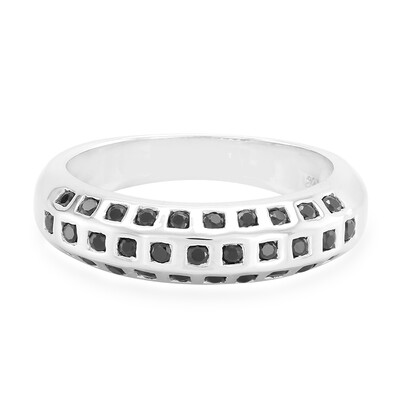 Bague en argent et Spinelle noir