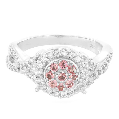 Bague en argent et Tourmaline rose