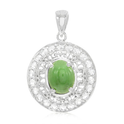 Pendentif en argent et Chrysoprase impériale