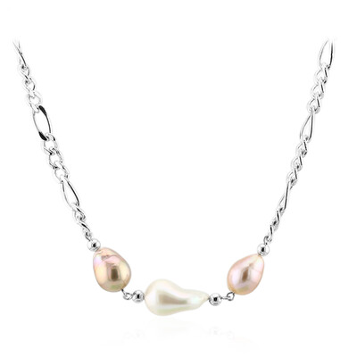 Collier en argent et Perle blanche de culture d'eau douce (TPC)