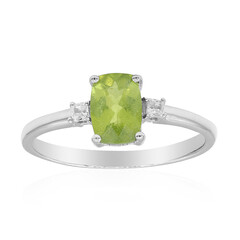 Bague en argent et Vésuvianite