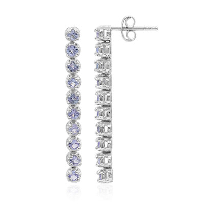 Boucles d'oreilles en argent et Tanzanite