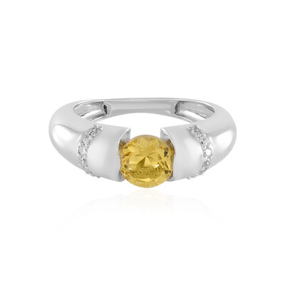 Bague en argent et Béryl jaune