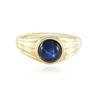 Bague en argent et Saphir étoilé bleu