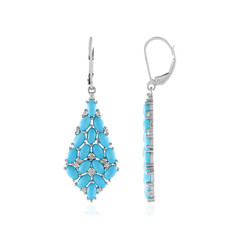 Boucles d'oreilles en argent et Turquoise Sleeping Beauty (Faszination Türkis)