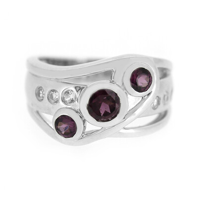 Bague en argent et Grenat Rhodolite