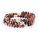 Bracelet en acier et Rhodonite (Riya)