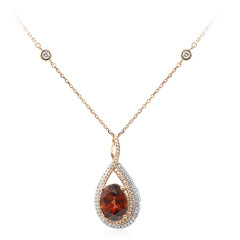 Collier en or et Zircon cognac (CIRARI)