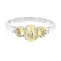 Bague en argent et Béryl jaune