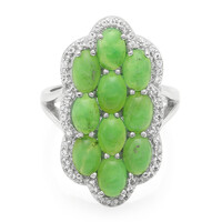 Bague en argent et Chrysoprase impériale