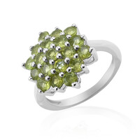 Bague en argent et Vésuvianite