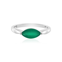 Bague en argent et Onyx vert