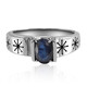 Bague en argent et Saphir bleu (TPC)