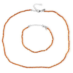 Parure en argent et Grenat Hessonite