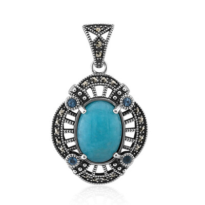 Pendentif en argent et Amazonite (Annette classic)