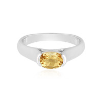 Bague en argent et Béryl jaune