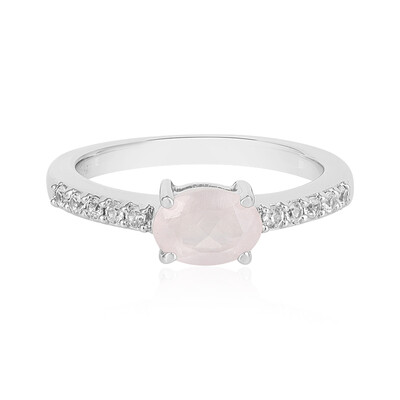 Bague en argent et Quartz rose