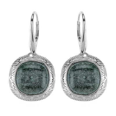 Boucles d'oreilles en argent et Fuchsite (dagen)