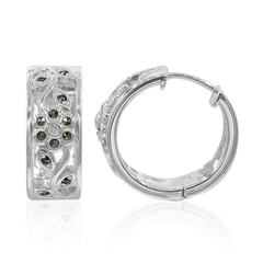 Boucles d'oreilles en argent et Diamant I2 (J) (Annette classic)