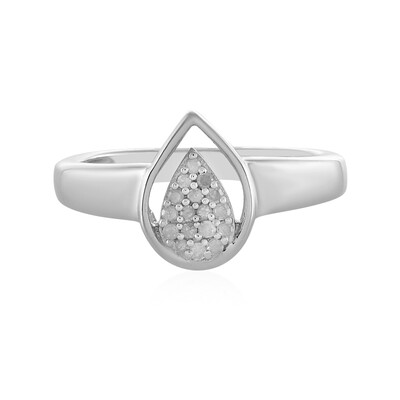 Bague en argent et Diamant I4 (J)