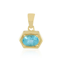 Pendentif en argent et Apatite bleue