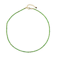 Collier en argent et Diopside de Russie