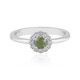 Bague en argent et Zircon de Ceylan vert