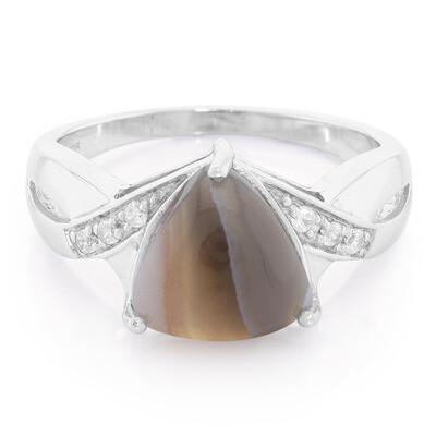 Bague en argent et Agate du Botswana