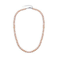 Collier en argent et Perle de culture d'eau douce rose