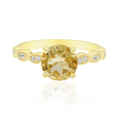 Bague en argent et Citrine