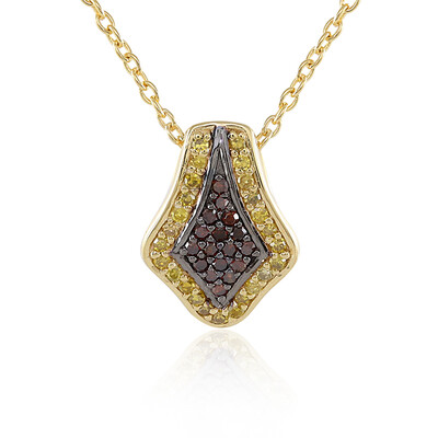 Collier en argent et Diamant jaune I3