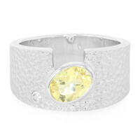 Bague en argent et Béryl jaune