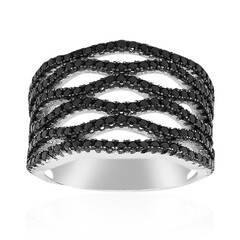 Bague en argent et Spinelle noir