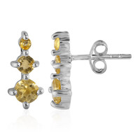 Boucles d'oreilles en argent et Citrine