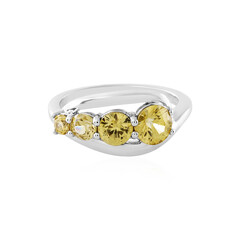 Bague en argent et Zircon jaune