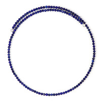 Collier ras du cou en acier et Lapis-Lazuli (Riya)