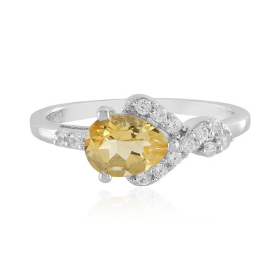 Bague en argent et Citrine