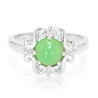 Bague en argent et Chrysoprase impériale