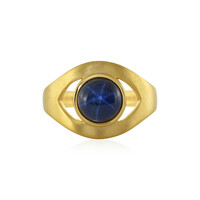 Bague en argent et Saphir étoilé bleu