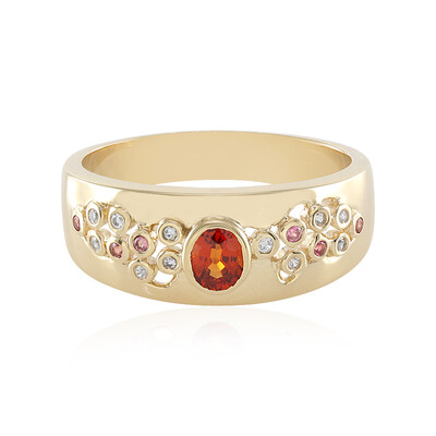 Bague en or et Saphir rouge du soir (Adela Gold)