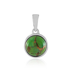 Pendentif en argent et Turquoise verte de Kingman