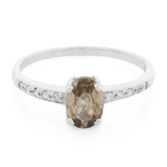 Bague en argent et Zircon cannelle